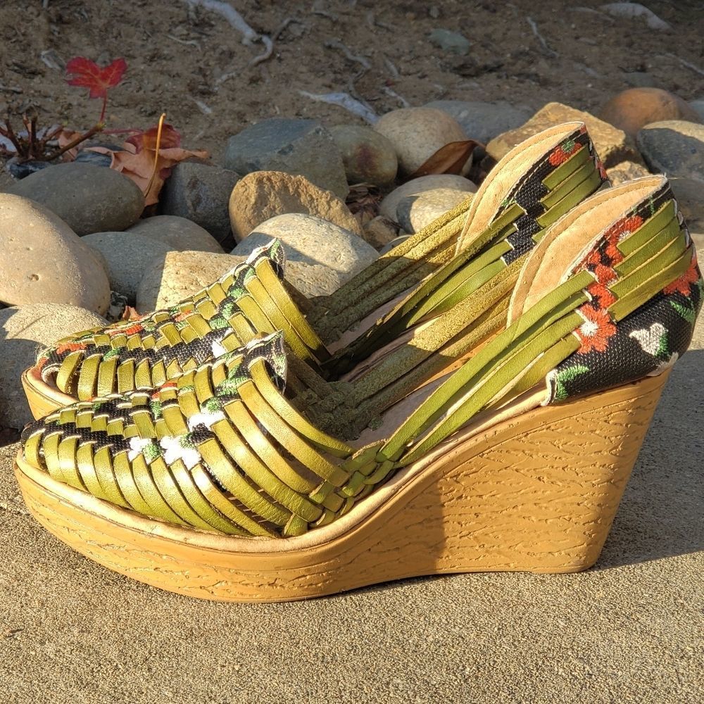 LG Boutique woven wedge sandals